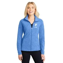 Ladies Heather Microfleece Full-Zip Jacket - Embroidered