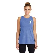 Ladies Tri-Blend Wicking Tank - Screen Print (Left Chest Y STAFF with Instructor Back)  