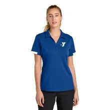 Women's Colorblock Polo - Screen Print 